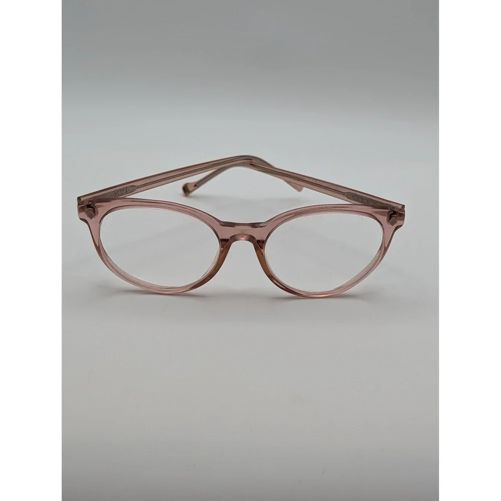 Vera Bradley Blush Pink Transparent Oval Eyeglass Frames 50-19-140 Womens